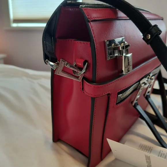 Zadig & Voltaire ❤️‍🔥 Red Calf Leather Crossbody Bag - Picture 14 of 16